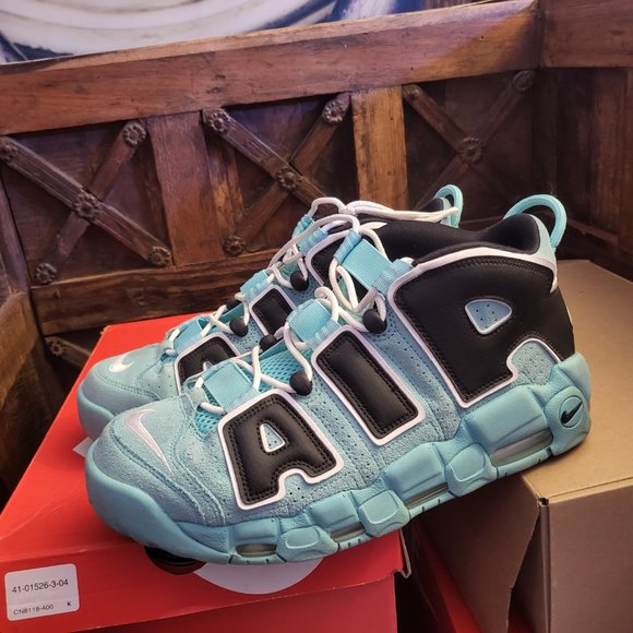 Nike uptempo 96 men\'s 10.5 aqua n black main image 4